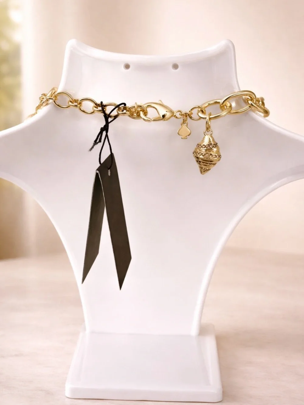 Kate Spade New York Pastry Shop Charm Bracelet Gold Tone NWT 7-9” Adjustable - Picture 6 of 9